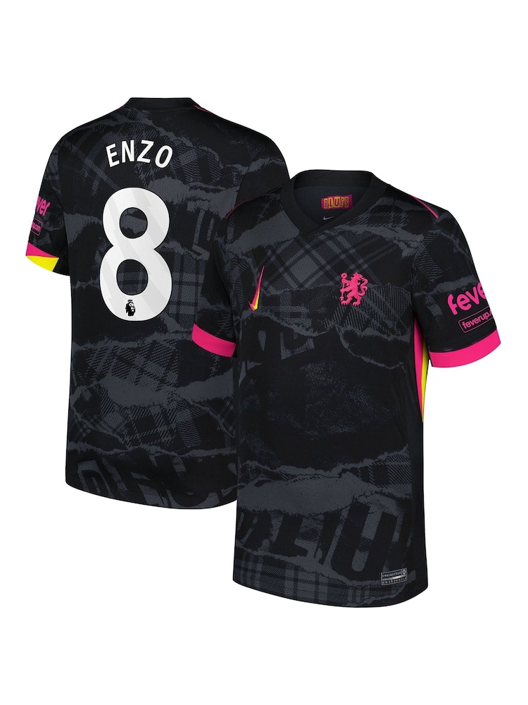 Nike Black Chelsea Third Stadium Shirt 2024-25 Enzo 8 - Image 1 of 3