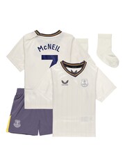 Castore White Everton Third Baby Kit 2024-25 McNeil 7 Football Shirt - Image 1 of 3