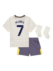 Castore White Everton Third Baby Kit 2024-25 McNeil 7 Football Shirt - Image 2 of 3