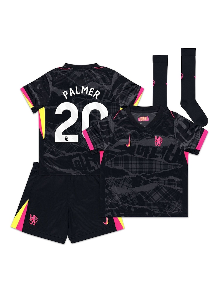 Nike Black Little Kids Palmer Chelsea Third Stadium Kit 2024-25 - Image 2 of 3