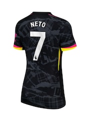 Nike Black Womens Neto 7 Chelsea Third Stadium Shirt 2024-25 - Image 3 of 3