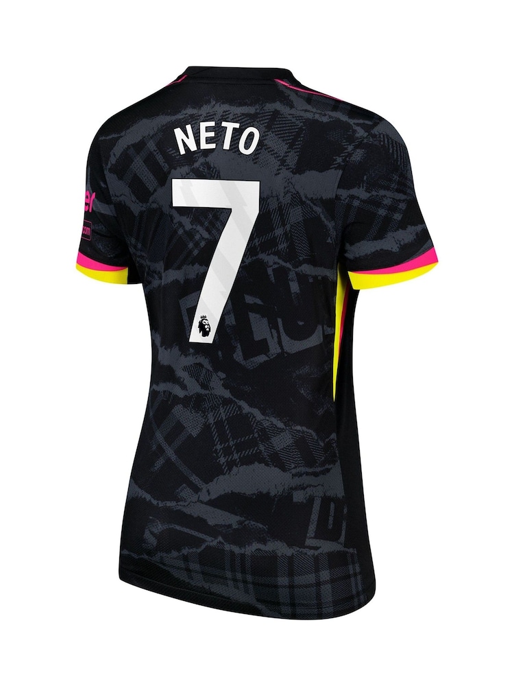 Nike Black Womens Neto 7 Chelsea Third Stadium Shirt 2024-25 - Image 3 of 3
