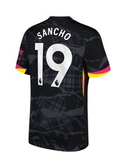 Nike Black Chelsea Third Stadium Shirt 2024-25 Sancho 19 - Image 3 of 3