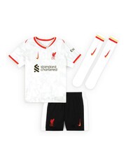 Nike White Little Kids Virgil Liverpool Third Stadium Mini Kit 2024-25 - Image 2 of 3