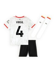 Nike White Little Kids Virgil Liverpool Third Stadium Mini Kit 2024-25 - Image 3 of 3