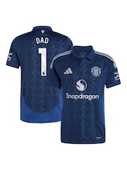 adidas Blue Manchester United Away Shirt 2024-25 Dad 1 - Image 1 of 3