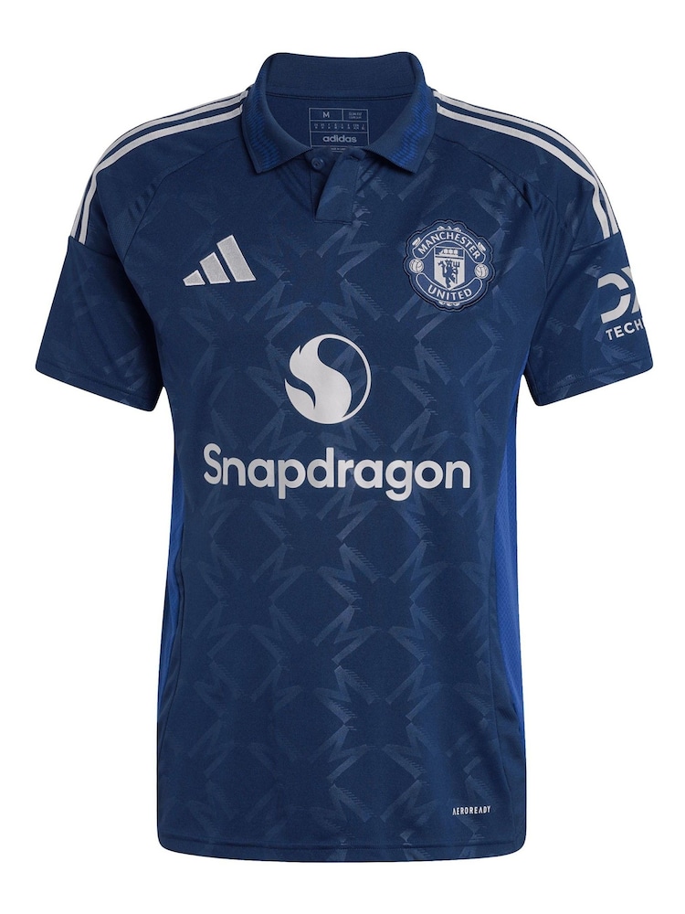 adidas Blue Manchester United Away Shirt 2024-25 Dad 1 - Image 2 of 3