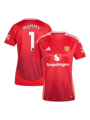 adidas Red Womens Manchester United Home Shirt 2024-25 Mummy 1 - Image 1 of 3