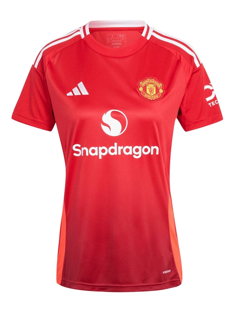 adidas Red Womens Manchester United Home Shirt 2024-25 Mummy 1 - Image 2 of 3