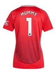 adidas Red Womens Manchester United Home Shirt 2024-25 Mummy 1 - Image 3 of 3