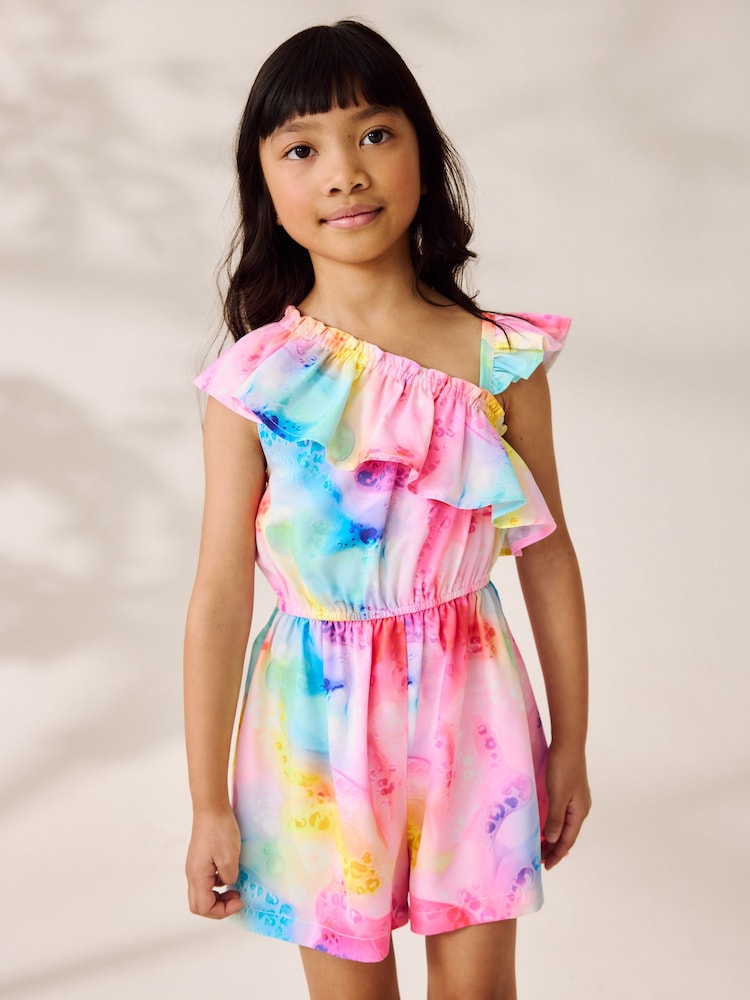 Rainbow Frill Shoulder Playsuit (3-16yrs) - Image 1 of 7