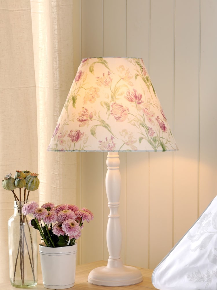 Laura Ashley White Gosford Table Lamp - Image 1 of 6