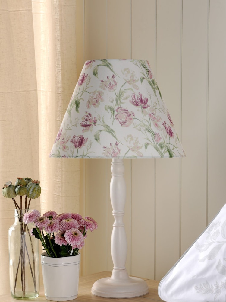 Laura Ashley White Gosford Table Lamp - Image 2 of 6