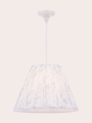 Laura Ashley White Pussy Willow 1 Light Pendant - Image 1 of 6