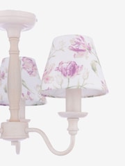 Laura Ashley White Gosford 3 Light Semi Flush - Image 3 of 5