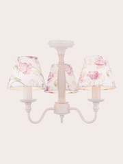 Laura Ashley White Gosford 3 Light Semi Flush - Image 4 of 5