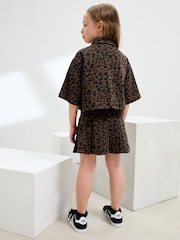 Animal Print Shirt and Pleated Skirt Set (3-16yrs) - Image 2 of 13
