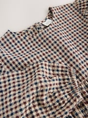 Neutral Gingham Tiered Dress (3-16yrs) - Image 4 of 8