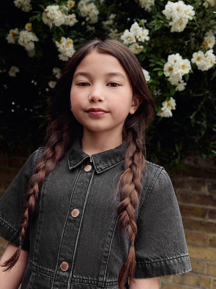 Buy Black Denim Fitted Dress (3-16yrs) from Next Armenia