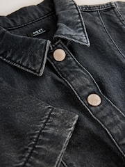 Black Denim Fitted Dress (3-16yrs) - Image 8 of 9