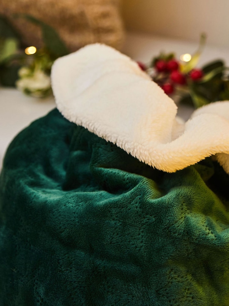 Personalised Initial Green Velvet Christmas Gift Sack by My 1st Years - Image 2 of 4