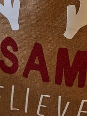 Personalised Believes Hessian Christmas Gift Sack by My 1st Years - Image 2 of 4