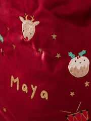 Personalised Plush Red Christmas Sack by My 1st Years - Image 3 of 6