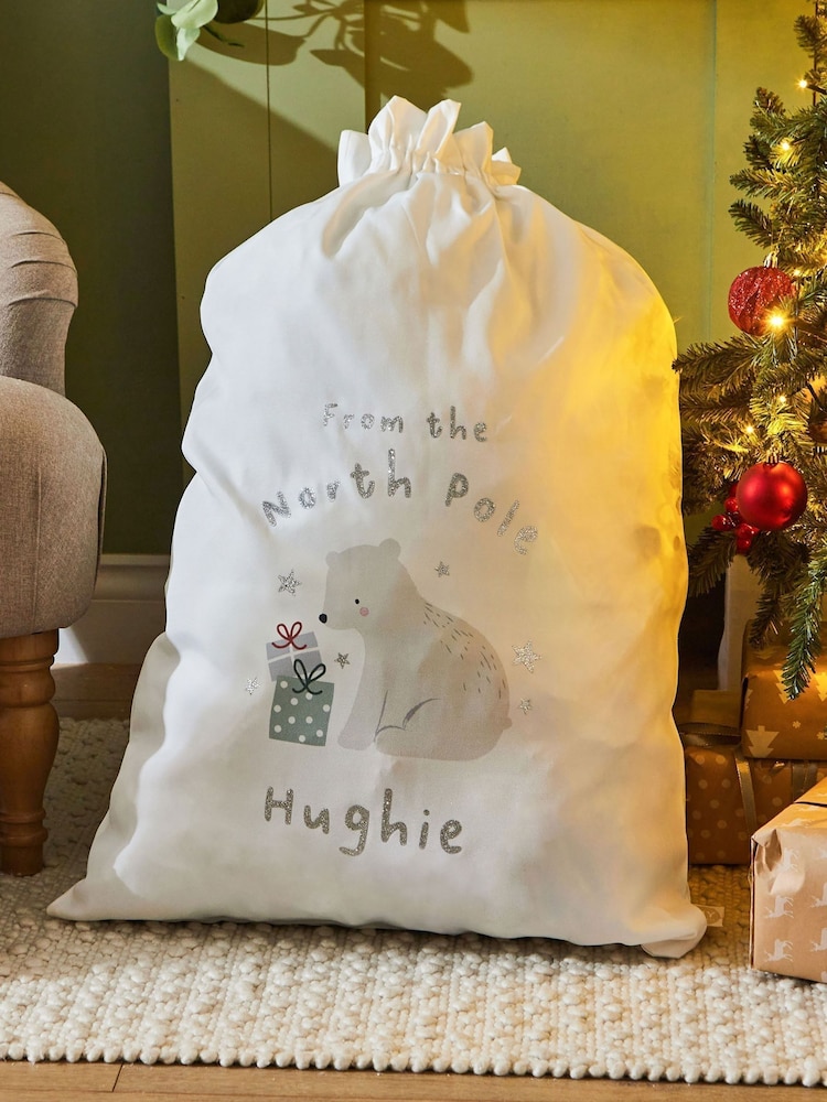 Personalised From The North Pole Canvas Christmas Gift Sack by My 1st Years - Image 1 of 4