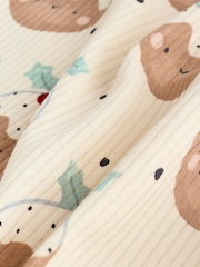 Ecru Baby Christmas Popper Sleepsuits 3 Pack (0mths-2yrs) - Image 14 of 14