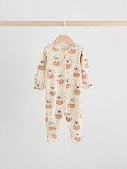 Ecru Baby Christmas Popper Sleepsuits 3 Pack (0mths-2yrs) - Image 3 of 14