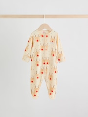 Ecru Baby Christmas Popper Sleepsuits 3 Pack (0mths-2yrs) - Image 4 of 14
