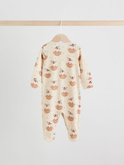 Ecru Baby Christmas Popper Sleepsuits 3 Pack (0mths-2yrs) - Image 5 of 14