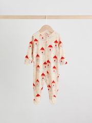 Ecru Baby Christmas Popper Sleepsuits 3 Pack (0mths-2yrs) - Image 6 of 14