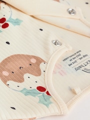 Ecru Baby Christmas Popper Sleepsuits 3 Pack (0mths-2yrs) - Image 9 of 14