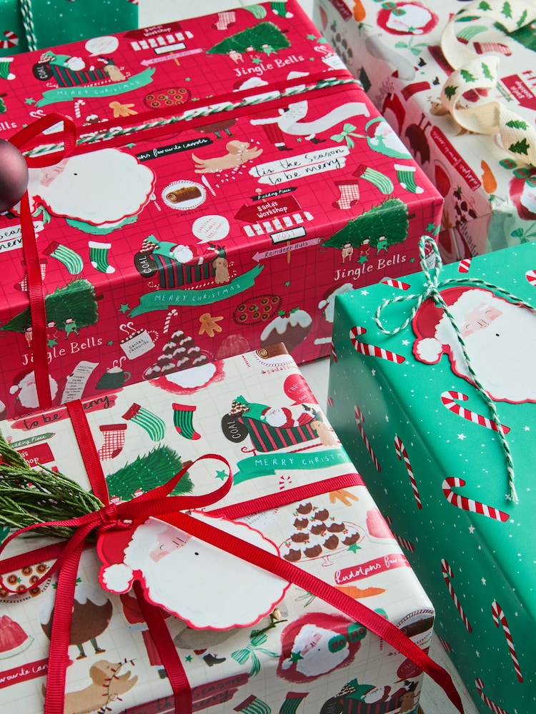 Santas Recipe Set of 3, 3m Christmas Wrapping Papers - Image 2 of 3 Santas Recipe Set of 3, 3m Christmas Wrapping Papers - Image 2 of 3