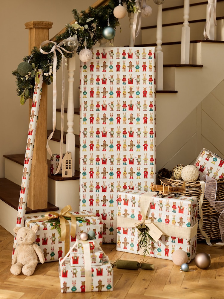 Bertie and Rosie Extra Wide, 10m Christmas Wrapping Papers - Image 1 of 4
