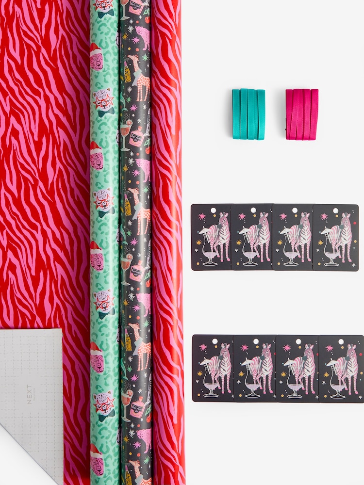 Brights Tinseltown Set of 3, 3m Christmas Wrapping Papers - Image 3 of 3 Brights Tinseltown Set of 3, 3m Christmas Wrapping Papers - Image 3 of 3