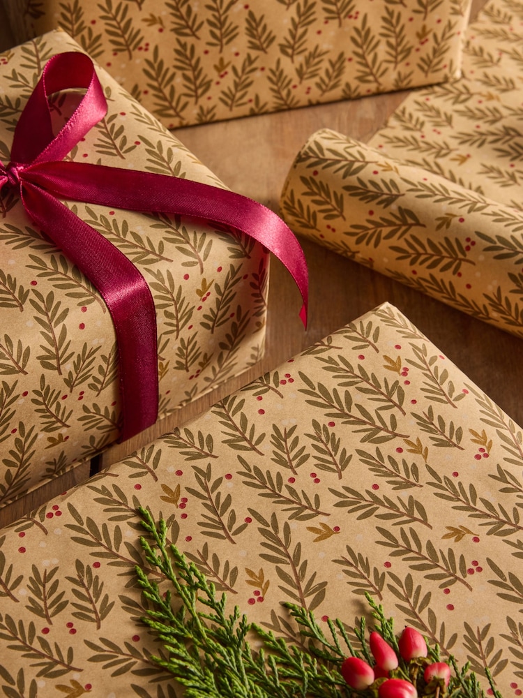 Craft Foliage Standard Width, 15m Christmas Wrapping Papers - Image 2 of 5