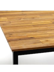 La Redoute Intérieurs Wood Hiba Metal & Acacia Square Garden Table - Image 4 of 4