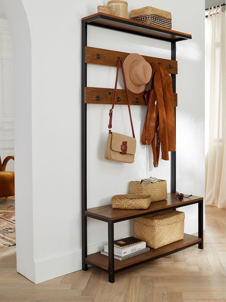 La Redoute Intérieurs Wood Metal Hiba Wood and Metal Hall Stand - Image 1 of 1