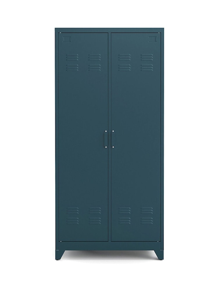 La Redoute Intérieurs Blue Hiba 2-Door Metal Cabinet - Image 1 of 5