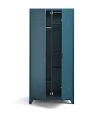 La Redoute Intérieurs Blue Hiba 2-Door Metal Cabinet - Image 3 of 5