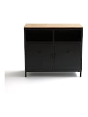 La Redoute Intérieurs Black Hiba 2-Door, 2-Compartment Kitchen Cabinet - Image 1 of 4
