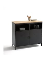 La Redoute Intérieurs Black Hiba 2-Door, 2-Compartment Kitchen Cabinet - Image 2 of 4