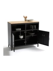 La Redoute Intérieurs Black Hiba 2-Door, 2-Compartment Kitchen Cabinet - Image 3 of 4