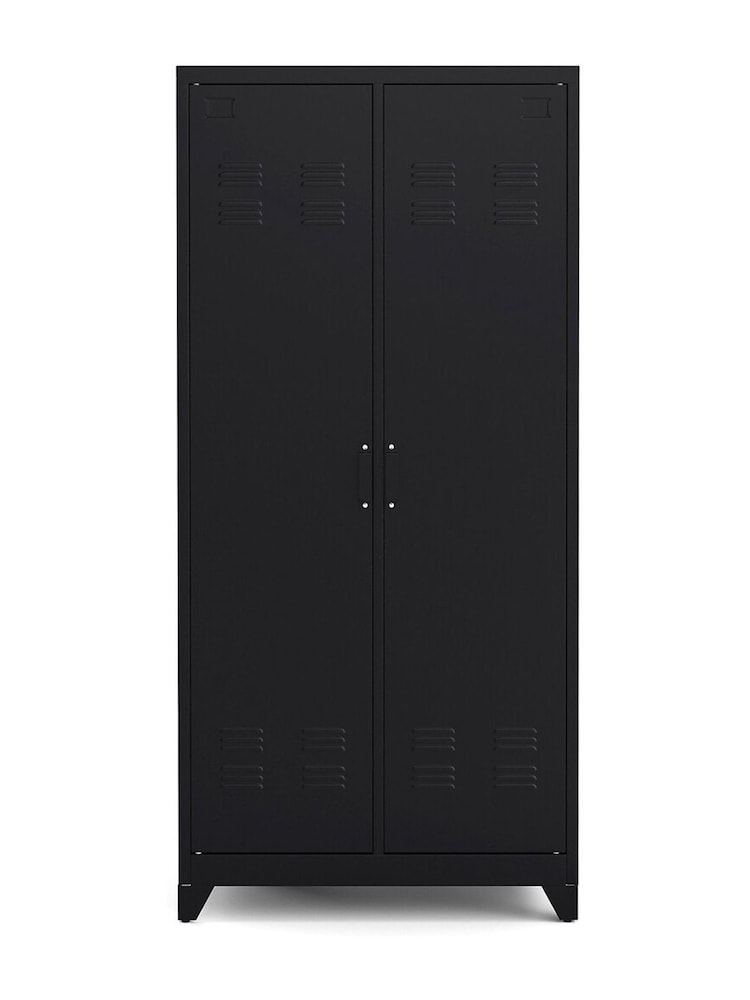 La Redoute Intérieurs Black Hiba 2-Door Metal Cabinet - Image 1 of 4