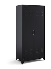 La Redoute Intérieurs Black Hiba 2-Door Metal Cabinet - Image 2 of 4