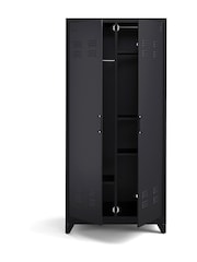 La Redoute Intérieurs Black Hiba 2-Door Metal Cabinet - Image 3 of 4