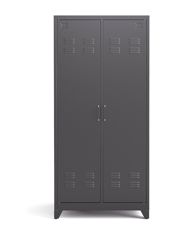 La Redoute Intérieurs Grey Hiba 2-Door Metal Cabinet - Image 1 of 4