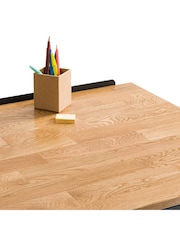 La Redoute Intérieurs Oak Black Hiba Oak & Metal Bookcase Desk - Image 6 of 6